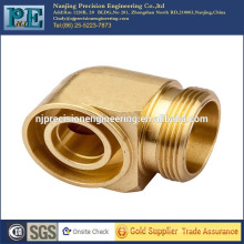 Precision casting brass 90 graus cotovelo encaixe de tubulação